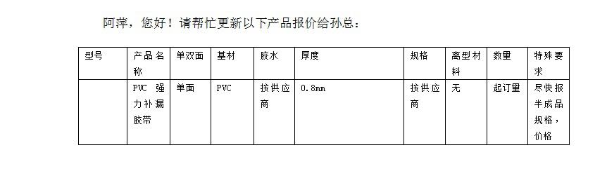 PVC强力补漏胶带